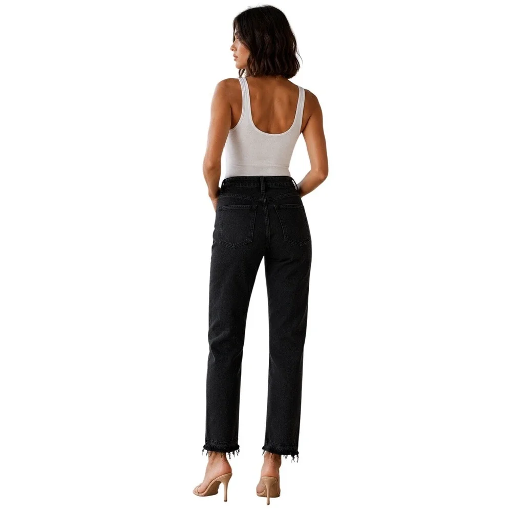 Free People We The Free Faded Black High Rise Skinny Jeans OB1187271 Size 24 NEW